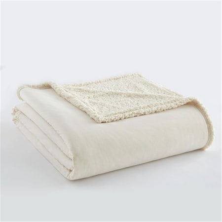 Micro Flannel To Ivory Sherpa King Size Blanket